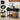 Black Modern Narrow Sofa Console Table with Storage and Sliding Door