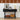 Black Modern Narrow Sofa Console Table with Storage and Sliding Door