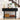 Black Modern Narrow Sofa Console Table with Storage and Sliding Door