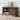 Walnut Modern Shoe Storage Bench with Leather Cushion and Sliding Door