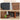 Walnut Modern Shoe Storage Bench with Leather Cushion and Sliding Door