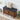 Walnut Modern Shoe Storage Bench with Leather Cushion and Sliding Door