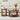 Walnut Modern Side Table Round Nesting Coffee Table Set of 2 with Storage Shelf