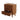 Walnut Wood Chest of Drawers with 3 Drawers and Waveform Panel Size