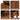 Walnut Wood Chest of Drawers with 3 Drawers and Waveform Panel