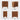 Walnut Wood Chest of Drawers with 3 Drawers and Waveform Panel