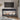 Wood Entryway Console Table Black with Storage and Metal Rattan Drawers