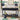 Wood Entryway Console Table Black with Storage and Metal Rattan Drawers