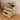 Wood Storage Dresser Chest of Drawers with 3 Drawers and Waveform Panel